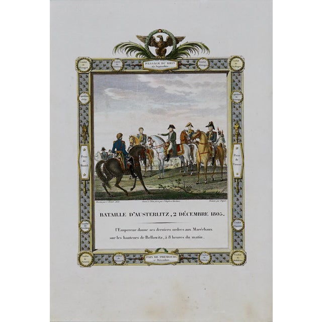 French Country Battle of Austerlitz, December 2, 1805 – Engraving of Emperor Napoleon I – Early 19th Century For Sale - Image 3 of 5