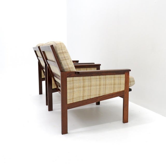 Saffron Set of Two Illum Wikkelsø “Capella” Chairs in Rosewood, 1950 For Sale - Image 8 of 10