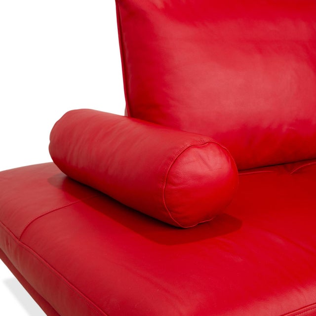 Modern Red Leather Prado Two-Seater Sofa from Ligne Roset with Manual Function For Sale - Image 3 of 5