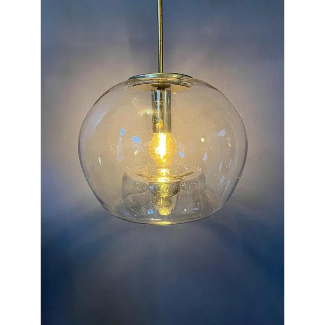 Vintage Mid-Century Modern Glass Lamp by Doria Leuchten For Sale - Image 3 of 10