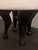Ebonized Wooden Stool with Horse-Shaped Legs and Beige Fabric, France, 1980s For Sale - Image 3 of 5