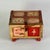 Folk Art Antique Primitive Folk Art Distressed Keepsake Box in Circus Like Color Motif & Floral Painting For Sale - Image 3 of 13