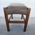 1910s 1910s Signed J M Young Mission Style Leather and Wood Footstool For Sale - Image 5 of 10