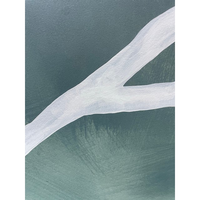 2020s 2026 "Orchidea" Abstract Botanical Painting on Cotton Paper Unframed by Artist r.k. Red For Sale - Image 5 of 5