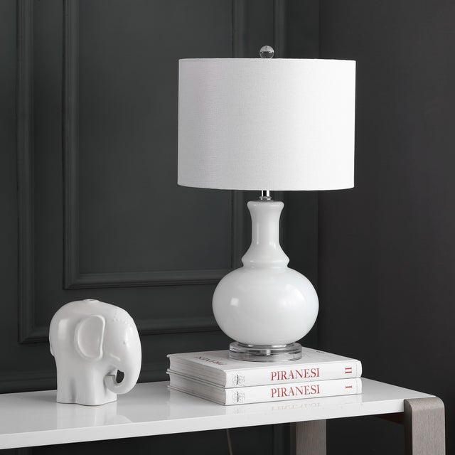 Gourd Table Lamp in Off White - a Pair For Sale - Image 4 of 8