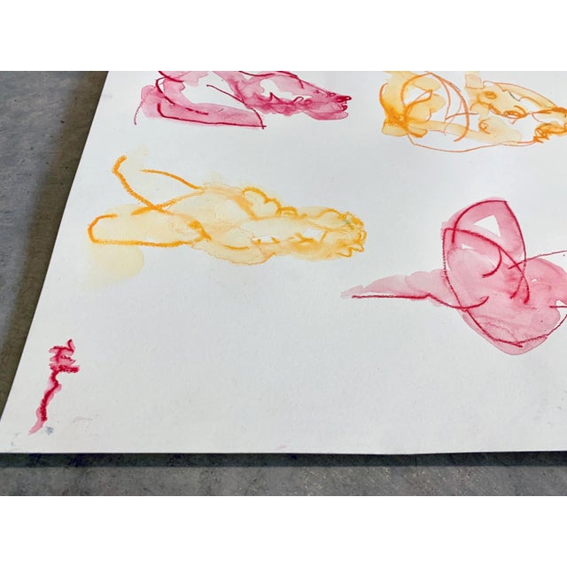 Drawing from the model - gesture drawing of the beauty of a woman, on watercolor paper.