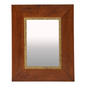 1940's Oak French Wall Mirror