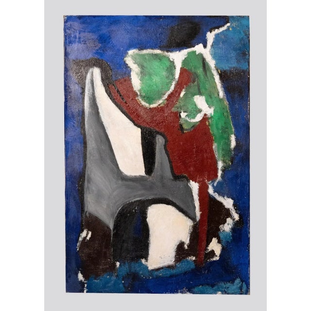 Giorgio Lo Fermo - Red and Green Composition - Oil Painting - 2016 For Sale - Image 4 of 4