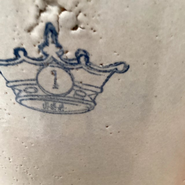 Antique Robinson Ransbottom Blue Crown Stoneware Crock Roseville Ohio For Sale - Image 10 of 12