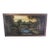 Vintage Mid Century Fabric Painting Waterfall Landscape Wall Art 48" X 26" For Sale