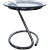 Mid-Century Modern Sculptural Chrome and Glass Tubular Side Table For Sale