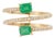Mid 20th Style Spiral Wrap Emerald Diamond Multi Row Gold 14k Ring Size 7 For Sale