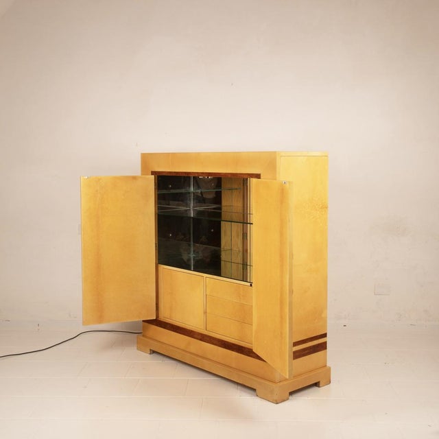 Italian Goatskin Parchment Bar Cabinet by Giorgio Tura and Nucci Valsecchi for Tura, 1970 For Sale - Image 15 of 18