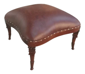 Niagara Furniture Fireside Ottoman With Brown Leather