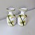 Vintage pair of bamboo painted Italian pottery vases.