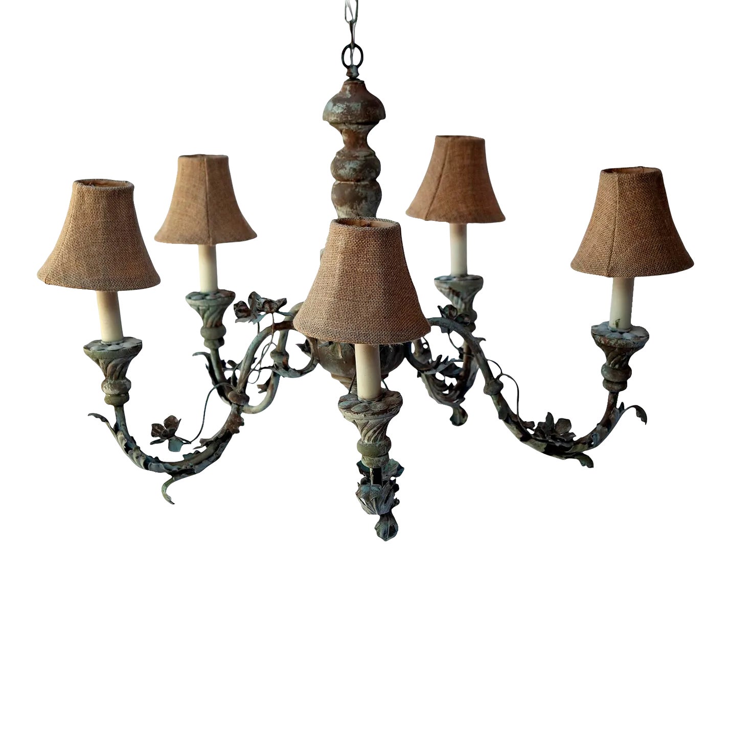 ジーザス 置物 Early 20th Century Iron Oak Leaf Metal & Wood Five Arm