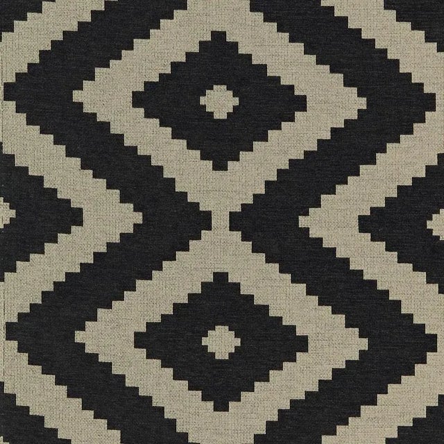 Contemporary Sample - Schumacher Vail Chenille Fabric in Raven For Sale - Image 3 of 3