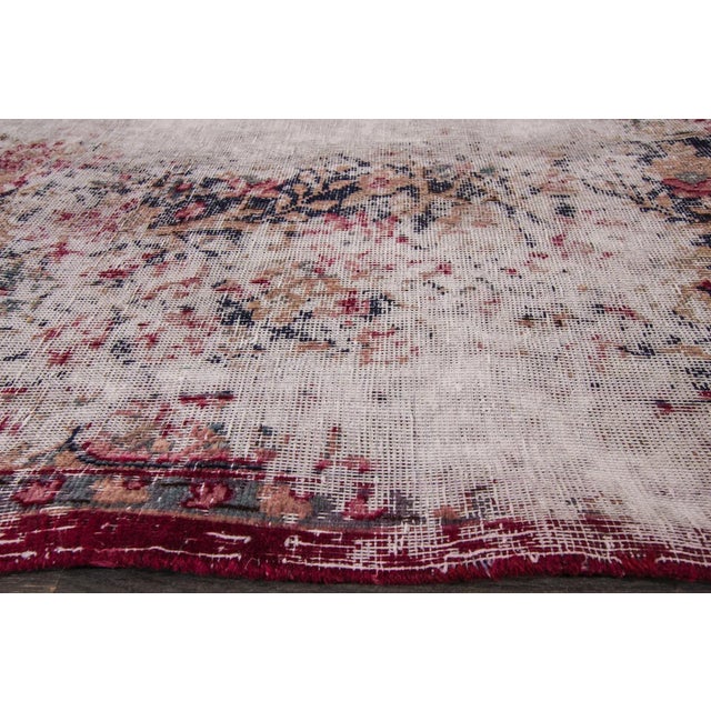 Textile Vintage Distressed OverdyedWool Rug For Sale - Image 7 of 8