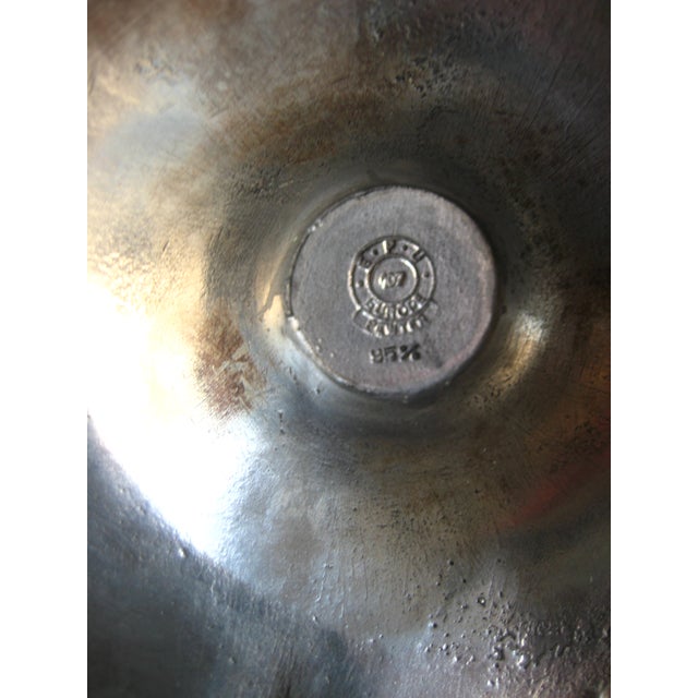 Light Gray Vintage Pewter Chalice in Box Gothic Style For Sale - Image 8 of 9