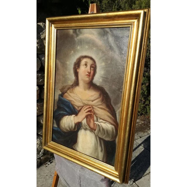 After Jacopo Amigoni, Virgin Mary, 1700s, Oil on Canvas, Framed, in None conditions. Designed before 1890