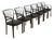 Chair Set in Brushed and Black Lacquered from Horgen Glarus, 1960, Set of 6 For Sale