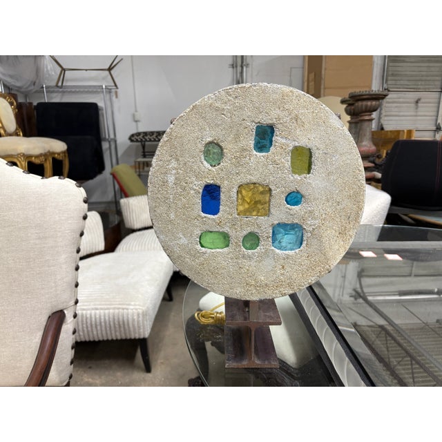 1960s French Modern Brutalist Lamp by Jean Simon Labret For Sale - Image 11 of 12