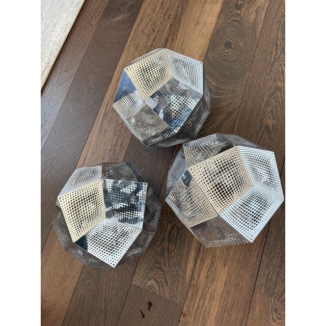 Tom Dixon Etch Pendants (3) Stainless For Sale - Image 9 of 14