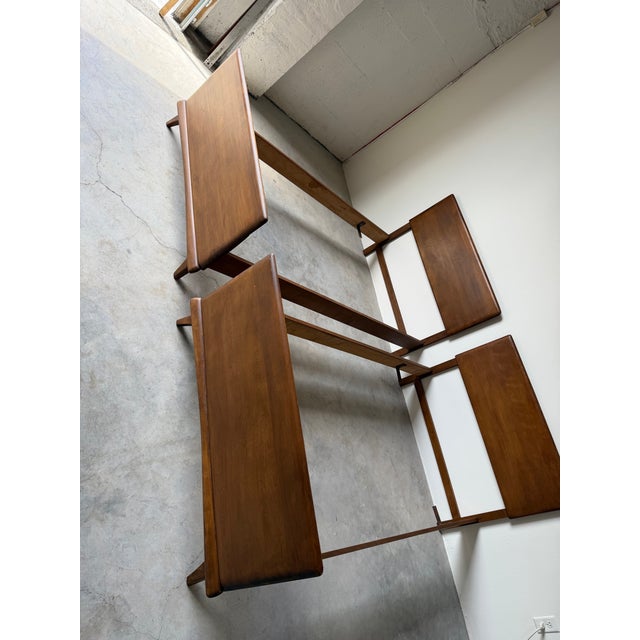 1960s Vintage Heywood-Wakefield Mid-Century Modern Twin Bed Frames – A Pair For Sale - Image 4 of 12