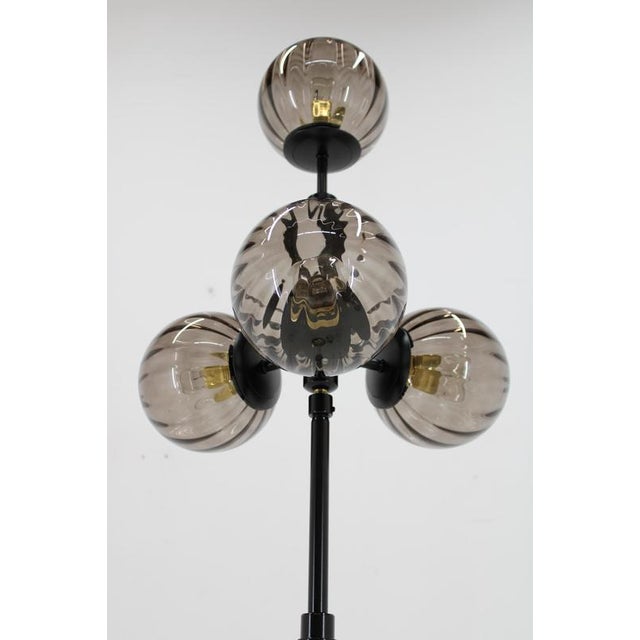 Brass and Glass Floor Lamp, 1980s For Sale - Image 11 of 16
