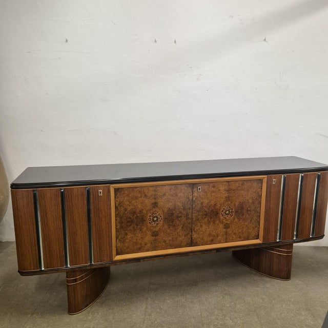Vintage Low Sideboard by Osvaldo Borsani, 1940s, in Restored conditions. Designed 1920 to 1949 This piece is attributed to...