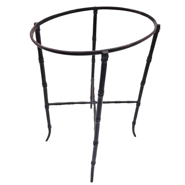 Maitland-Smith Bronze Faux Bamboo Tray Table Hollywood Regency For Sale - Image 9 of 12
