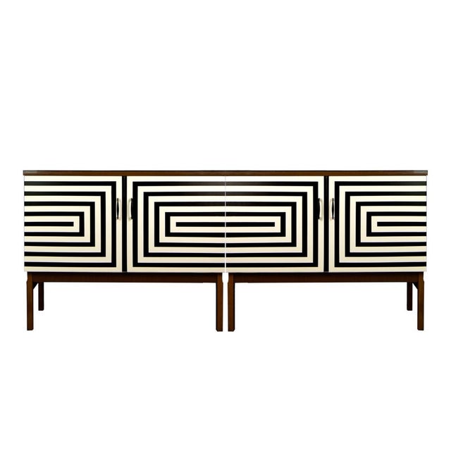 Modular Sideboard with Op Art Motif, 1970s, Set of 2 For Sale - Image 11 of 11