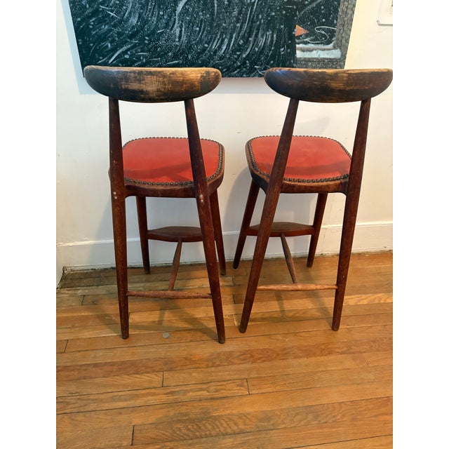 Mid-Century Modern MCM Counter Stools Iconic Danish Design by Vilhelm Wohlert for Stolefabriken Odense For Sale - Image 3 of 6