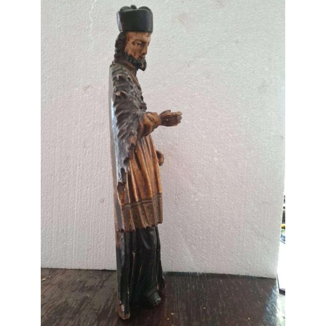 Baroque Figurative Sculpture, 1800s, Wood For Sale - Image 8 of 10
