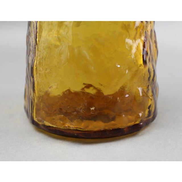Guildcraft Italy Amber Empoli Glass Decanter Genie Bottle Mid Century Modern For Sale In Miami - Image 6 of 10