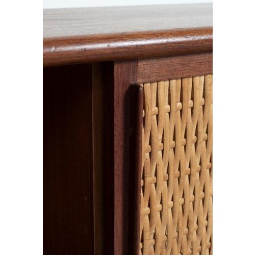 Wood Danish Wall Cabinet in Teak For Sale - Image 7 of 11