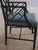Pair of Ebonized Chinese Chippendale Faux Bamboo Dining Arm Chairs For Sale - Image 12 of 18
