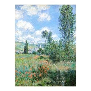 Vintage French Impressionist Art Print – Village Landscape by Claude Monet, 24" X 32" For Sale