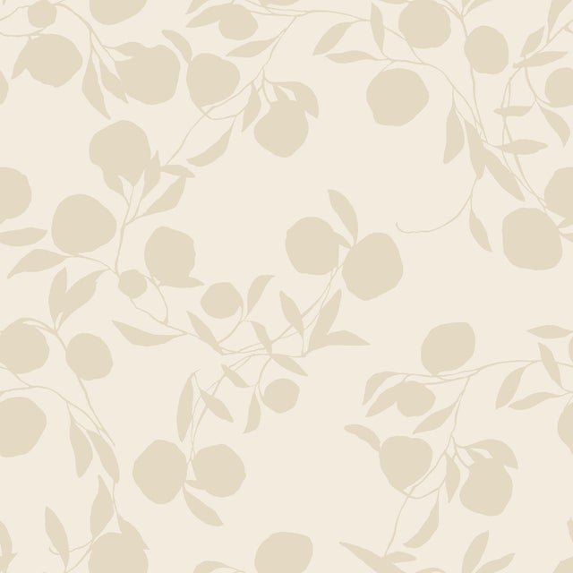 Pomegranate Wallpaper by Susan Hable in Tan on Tan For Sale