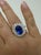 7.41 Carat Ceylon Sapphire and Diamond Ring, Size 7.25 For Sale In Chicago - Image 6 of 6