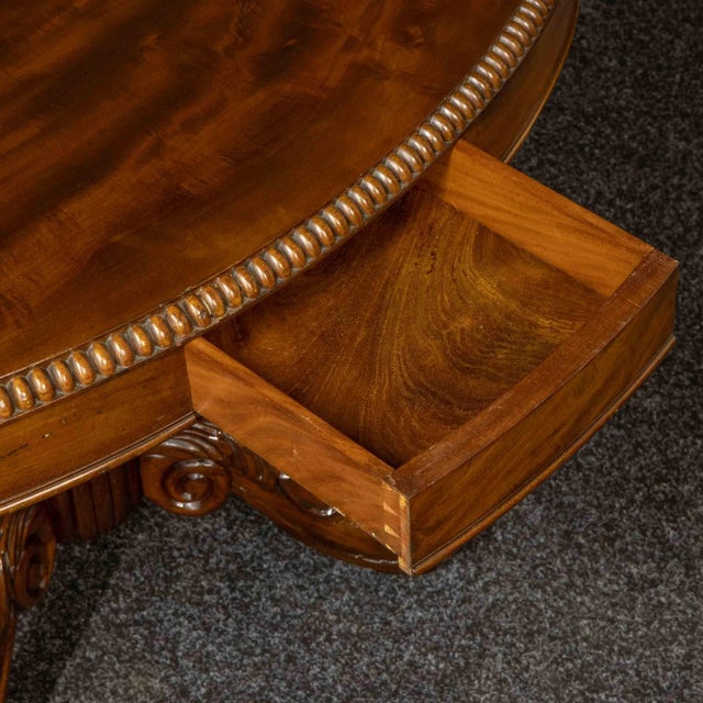 Brown Antique French Mahogany Console Table For Sale - Image 8 of 11