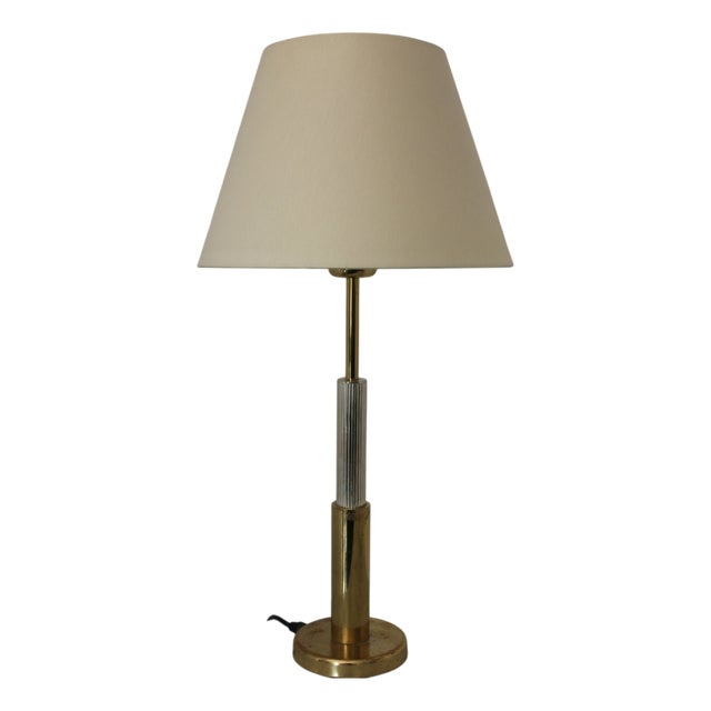 Belgian Brass Table Lamp from Deknudt, 1970s For Sale