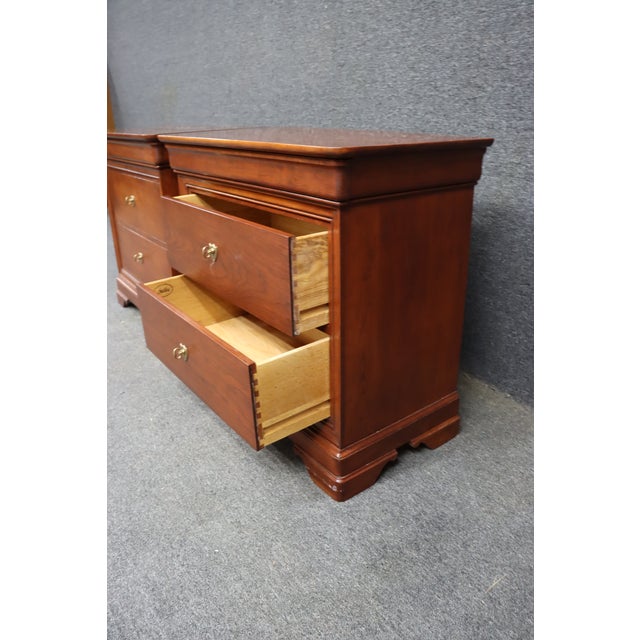 Louis Philippe Style Cherry Nightstands by Stickley – Pair For Sale - Image 10 of 15