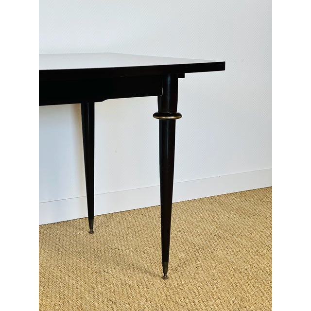 Art Deco Dining Table in Macassar Ebony and Marquetry, France, 1940s For Sale - Image 12 of 18