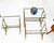 Set of MCM Solid Brass Faux Bamboo Glass Top Nesting Side End Tables Stands For Sale - Image 14 of 15