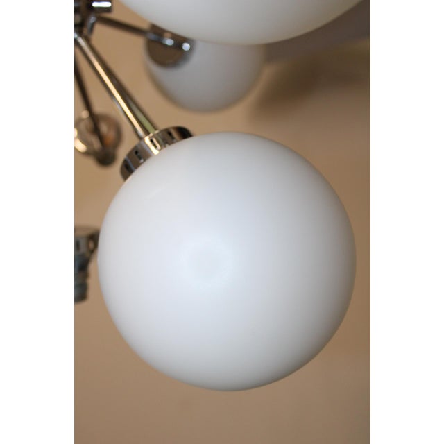 Silver Sputnik Chandelier by Nikoll, 1960s For Sale - Image 8 of 11