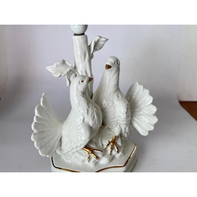 Ceramic White Ceramic Table Lamp, France, 20th Century For Sale - Image 7 of 12