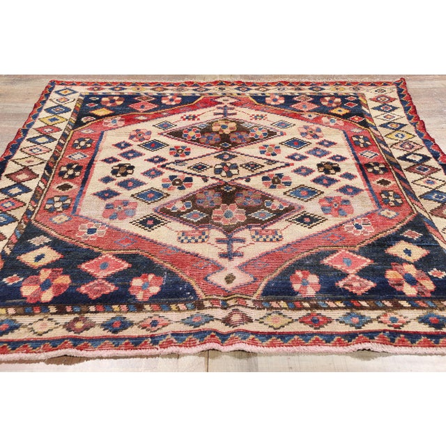 Ivory Vintage Ivory Persian Lori Rug - 05'00 X 07'01 For Sale - Image 8 of 9