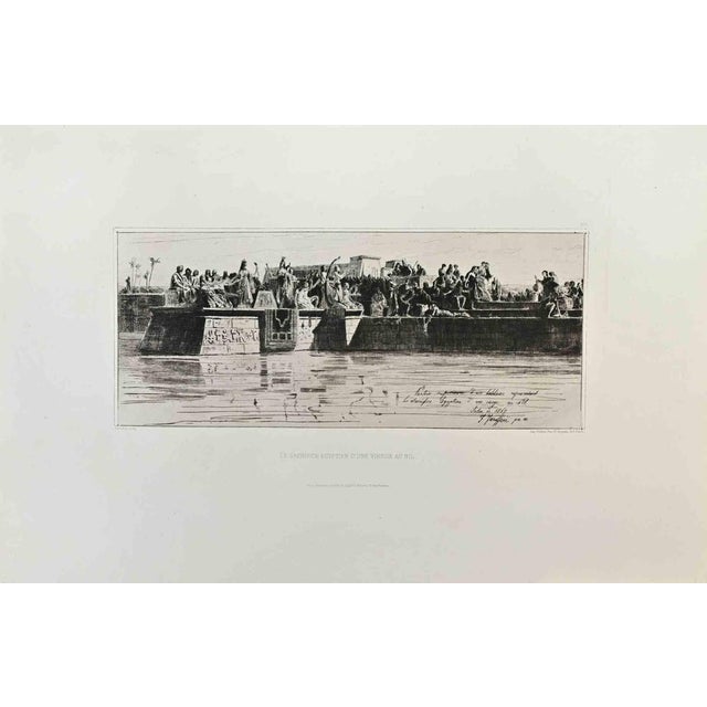 Le Sacrifice Egyptien d'Une Vierge au Nil is an artwork realized by Federico Faruffini in the 1870s. Etching. Good...