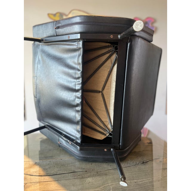 Black Armchair by Pierre Guariche for Airborne, France, 1955 For Sale - Image 8 of 16